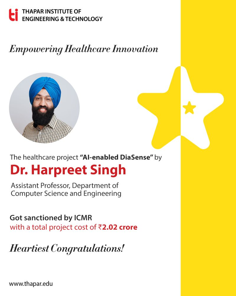 ₹2.02 Crore ICMR Grant for AI-enabled DiaSense