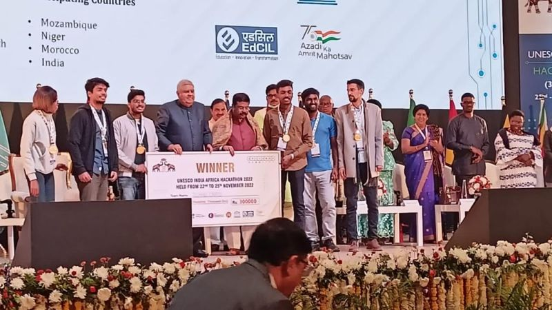 TIET Wins Gold at UNESCO India Africa Hackathon 2022